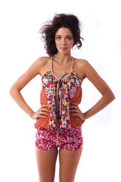 Cinicelli Cami (Floral/Red)